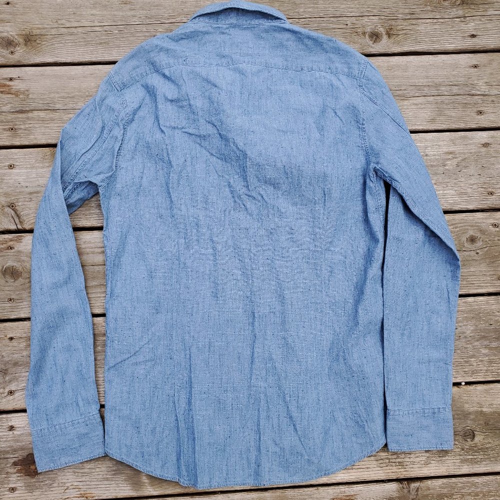 NWT Barbour Int'l Taylor Denim Color Fleck Shirt S - Picture 6 of 6